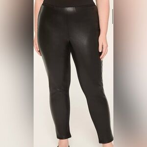 Lane Bryant Black Pleather Leggings Size 18/20